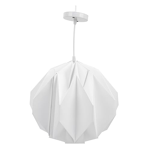 Angoily Nordische Deckenlampe Origami Stil Faltbarer Papier Lampenschirm Einfache Pendelleuchte für Wohnzimmer Schlafzimmer Esszimmer Dekorative Hängelampe mit Warmem Licht Langlebig und von Angoily
