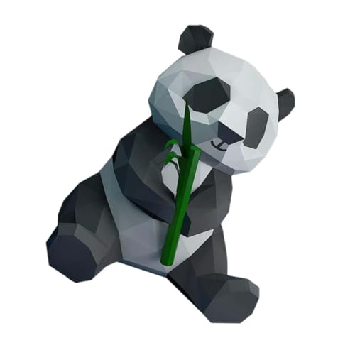 Angoily Panda Papiermodell Origami Kit Handgeformte Dekoration Ornament Toy Geometrisches DIY Bastelset Ohne Schere Für Erwachsene Und Wohnraumdeko von Angoily