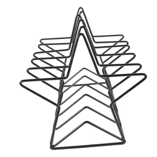 Angoily Pentagon-Buchregal Schallplattenständer aus Vinyl Aktenordner Stehen bücherregal Book Shelves monitorständer Monitor Halterung deko Schallplattenhalter Rekordhalter für Alben Eisen von Angoily