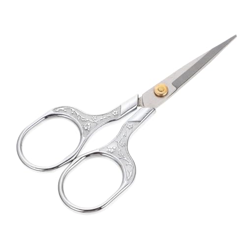 Angoily Pflaumenblütenretro -Schere gebogene Stickschere kleine Schere Fadenschneideschere Nähfadenschere Handarbeitswerkzeug Einfädler zum Nähen Nähschere Rostfreier Stahl Angoily Pflaumenblütenretro -Schere gebogene Stickschere kleine Schere Fadenschneideschere Nähfadenschere Handarbeitswerkzeug Einfädler zum Nähen Nähschere Rostfreier Stahl von Angoily