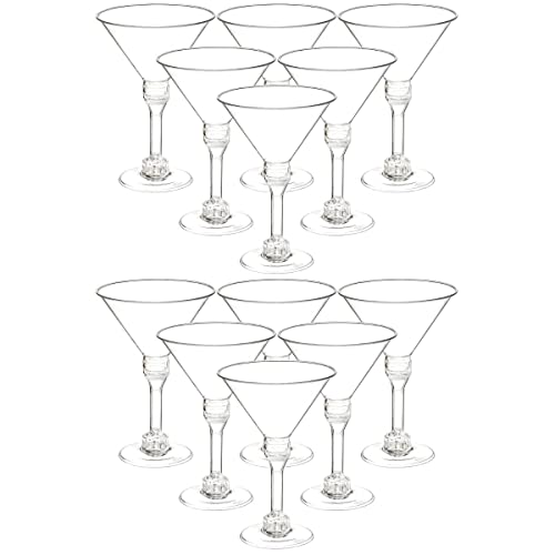 Angoily Plastic Martini Glasses Set mit 40 klaren Cocktailgläsern, exquisiter Champagnerbecher für Cocktails für Zuhause, Bar, Restaurants und Partys von Angoily