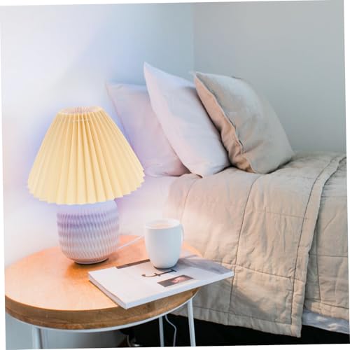 Angoily Plissee Lampenschirm aus Hochwertigem Stoff Apricotfarbener Lampenschirm für Tischlampe und Nachttischlampe Stilvolle Lichtabdeckung mit Weichem Lichtfilter Dekoratives Angoily Plissee Lampenschirm aus Hochwertigem Stoff Apricotfarbener Lampenschirm für Tischlampe und Nachttischlampe Stilvolle Lichtabdeckung mit Weichem Lichtfilter Dekoratives von Angoily