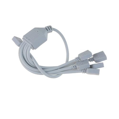 Angoily Poliger Rgb LED Strip Verteiler Kabel zu Splitter Verbindung für LED Streifen Weißes Kunststoffkabel Verlängerung Kompatibel mit Rgb Lichtstreifen Angoily Poliger Rgb LED Strip Verteiler Kabel zu Splitter Verbindung für LED Streifen Weißes Kunststoffkabel Verlängerung Kompatibel mit Rgb Lichtstreifen von Angoily