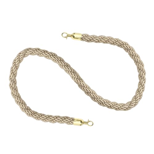 Angoily Post Rope Barrier aus Robustem Jutegeflecht mit Goldfarbenem Haken Langlebiges Absperrseil für Personenleitsystem und Ordnung bei Veranstaltungen Installieren von Angoily