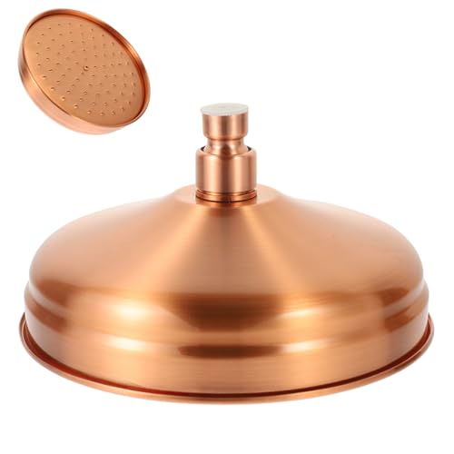 Angoily Regenduschkopf, Kupfer-Duschkopf, rund, Regenduschkopf, Duschkopf, Sprühdüse für Badezimmer, Dusche, Rot von Angoily