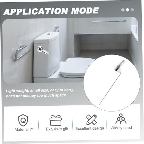 Angoily Retro Spülhebel für Toilette Silber Langlebiger Kompakter Wc wasserhahn mit Glatter Oberfläche Einfach zu Reinigen Montieren Praktisches Badezimmerzubehör für Haushalt und Hotel von Angoily