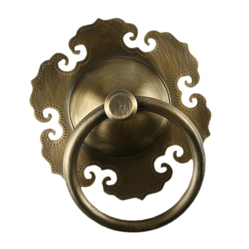 Angoily Retro Türgriff aus Massivem Messing Antiker Türklopfer und Zugring im Chinesischen Stil Robust und Langlebig für Innen und Außentüren Vintage Gartentor und Holztür Geeignet von Angoily