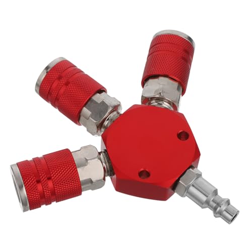 Angoily Roter Luftschlauch Schnellverbinder Verteiler aus Kohlenstoffstahl Druckbeständiger Pneumatik-kupplungsadapter für Kompressoranschlüsse Zeitsparend und Einfach zu Verbinden Angoily Roter Luftschlauch Schnellverbinder Verteiler aus Kohlenstoffstahl Druckbeständiger Pneumatik-kupplungsadapter für Kompressoranschlüsse Zeitsparend und Einfach zu Verbinden von Angoily