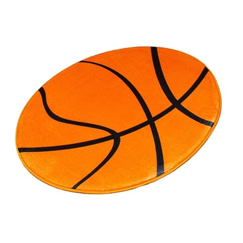 Angoily Runder Rutschfester Teppich Basketball Durchmesser Weiche Pflegeleichte Bodenmatte für Wohnzimmer Schlafzimmer Büro und Computerstuhl Kratzschutz und Dekorativ Angoily Runder Rutschfester Teppich Basketball Durchmesser Weiche Pflegeleichte Bodenmatte für Wohnzimmer Schlafzimmer Büro und Computerstuhl Kratzschutz und Dekorativ von Angoily