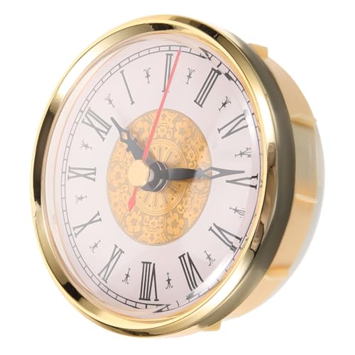 Angoily Runder Vintage Uhrenkopf mit Quarzwerk DIY Retro Uhr Einsatz Römische Ziffern für Wand und Tischuhren Geeignet für Verschiedene Wohnstile von Angoily