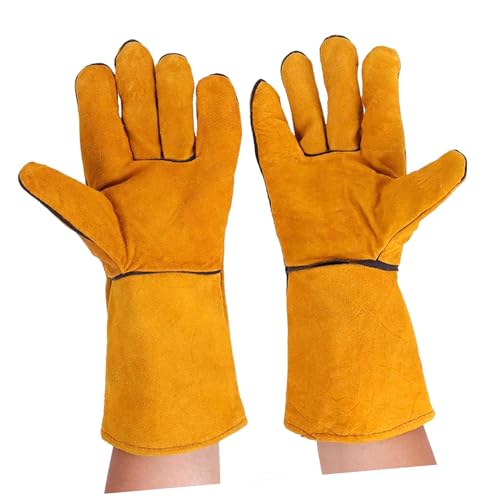 Angoily Schutzhandschuhe Arbeitshandschuhe Hitzebeständig mit Baumwollfutter Lang Robust und Verstärkt für Gartenarbeit Bau und Gewerbe für Damen und Herren Gelb Einheitsgröße Angoily Schutzhandschuhe Arbeitshandschuhe Hitzebeständig mit Baumwollfutter Lang Robust und Verstärkt für Gartenarbeit Bau und Gewerbe für Damen und Herren Gelb Einheitsgröße von Angoily