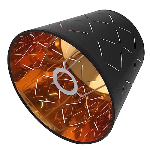 Angoily Dekorativer Lampenschirm Schwarz mit Gold Ersatzlampenschirm für Tischlampen und Stehlampen Minimalistisches Design Geeignet für Heim Hoteldekoration Installieren und Langlebig von Angoily