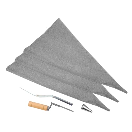 Angoily Schwerer Mörtelbeutel mit Metallspitzen Reißfest und Auslaufsicher Zement-spritzbeutel mit Fugenwerkzeug für Präzises Verfugen für Mauerwerks Fliesenarbeiten Baustellen von Angoily