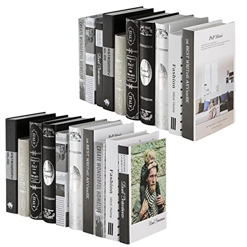 Angoily Set 2 Falsche Raumaufbewahrung Tee Gefälschte Bibliothek EIN Buch Geschenke – Hardcover-Modelldekorationen Heimregale Zufällige -Dekoration Wand-Buchstützen Dekorative Buch Bücherbox von Angoily