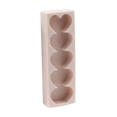 Angoily Silicone Herzform Kerzenmould Diy Silikonform für Handgemachte Kerzen Langlebig und Flexibel für Duftkerzen und Seifenherstellung Einfaches Entformen von Angoily