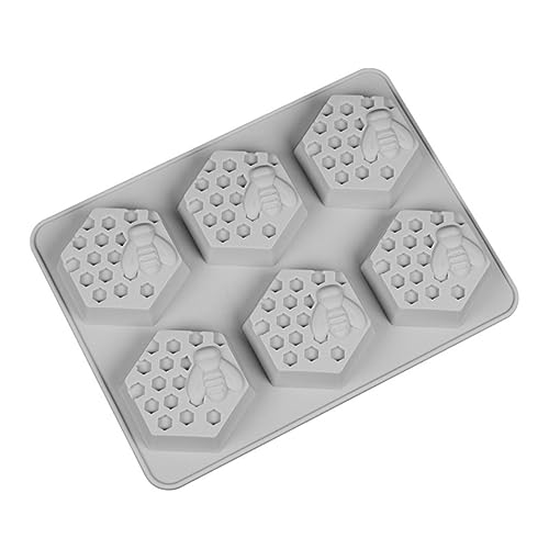 Angoily Silikonform Bienenwaben Fach DIY Seifenform Honigwaben Design Backform Lebensmittelecht Hitzebeständig für Seifen Kuchen Schokolade Kerzen Zufällige Farbe Zufällige Farbe von Angoily