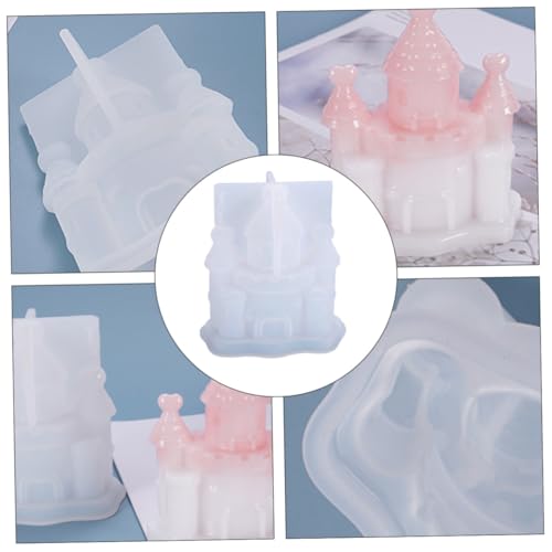 Angoily Silikonform DIY Schloss Flexible Silikongießform für Handwerk Dekoration Transparent Langlebig Silikonform für Statue Herstellung Zuhause Bastelbedarf von Angoily