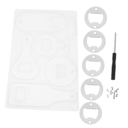 Angoily Silikonform Flaschenöffner Set für Diy Harz Basteln Handlicher Bierflaschenöffner Gießform mit Glatter Oberfläche Vielseitige Resin Öffner Form für Kreative Bastelprojekte von Angoily