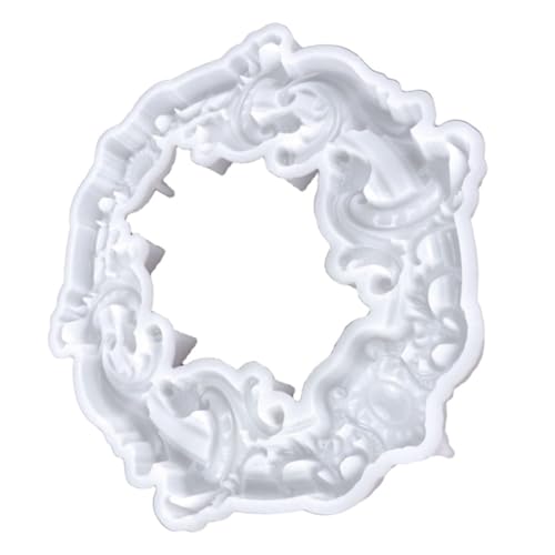 Angoily Silikonform für Bilderrahmen DIY Epoxidharz Fotorahmenform mit Europäischem Blumenkranz Design Langlebige Verschleißfeste Silikonform zum Basteln von Foto und von Angoily