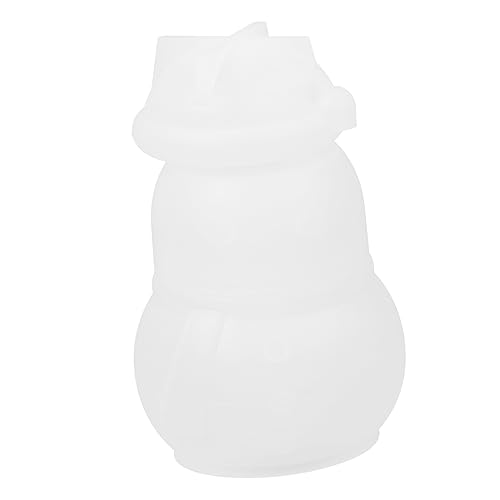Angoily Silikonform für DIY Snowman Storage Bottle Langlebiges Hitzebeständiges Epoxidharz Gießform Flexibel Wiederverwendbar Leicht zu Reinigen für Bastel und Dekorationsprojekte von Angoily