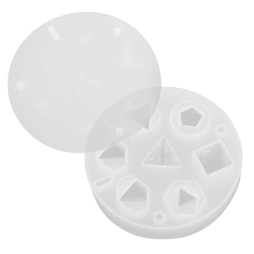 Angoily Silikonform für Harzkunst Polyedrische Würfelform für DIY Tabletop Spiele Handgefertigte Würfel mit Klarem für Schmuckherstellung und Bastelprojekte von Angoily