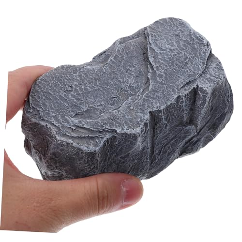 Angoily Simulation Stein Schlüsselversteck Resin Realistisches Outdoor Schlüsselversteck für Garten Versteckter Schlüsselhalter mit Verstecktem Fach Dekorative Stein Aufbewahrungsbox von Angoily