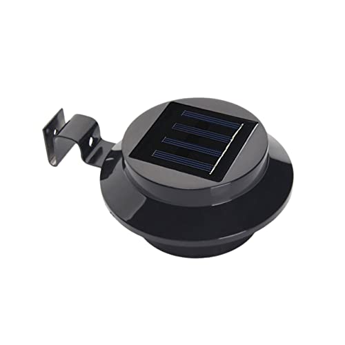 Angoily Solar Led Außenleuchte Mit Lichtern Energiesparende Wandlampe Für Garten Zaun Und Dachrinne Wetterfest Automatische Dämmerungssensor Einfache Montage Schwarz von Angoily