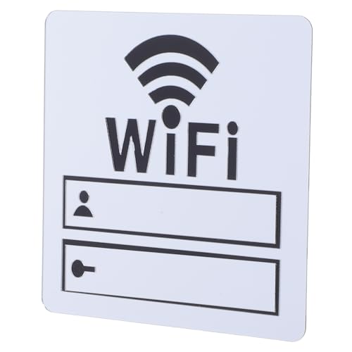 Angoily Spiegel Wlan Passwort Schild Wiederbeschreibbares Wifi Zeichen für Restaurant Büro Schönheitssalon Selbstklebendes Wanddekor mit Hochauflösender Reflektion von Angoily