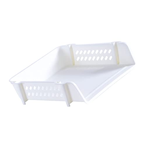 Angoily Stapelbare Büro Aufbewahrungsbox aus Robustem PP Platzsparender Dokumentenhalter für Papier Schreibtisch Organizer Regal für Effiziente Papier und Zeitschriftenablage von Angoily
