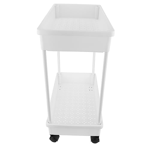 Angoily Stöckiger Küchenwagen mit Multifunktionales Aufbewahrungsregal für Bad Wohnzimmer Schlafzimmer Platzsparender Rollwagen für Handtücher Kosmetik und Küchenutensilien Weiß Breit Angoily Stöckiger Küchenwagen mit Multifunktionales Aufbewahrungsregal für Bad Wohnzimmer Schlafzimmer Platzsparender Rollwagen für Handtücher Kosmetik und Küchenutensilien Weiß Breit von Angoily
