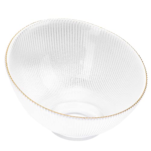 Angoily Suppenschüssel Glas Terrarien Gletscher Abgewinkelter n Kristallklarer schüssel mit Goldenen Stapelbaren Transparenten schüssel für Salatsuppe Fruchtdessert- Vorbereitung Angoily Suppenschüssel Glas Terrarien Gletscher Abgewinkelter n Kristallklarer schüssel mit Goldenen Stapelbaren Transparenten schüssel für Salatsuppe Fruchtdessert- Vorbereitung von Angoily