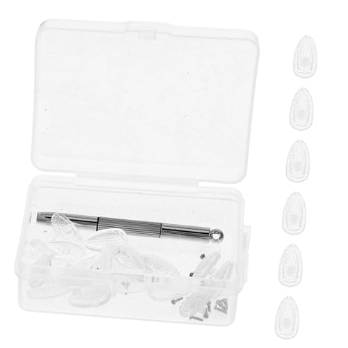 Angoily Teiliges Brillen Reparatur Set mit Weichen Silikon Nasenpads Antirutschfest sowie Schrauben Schraubendreher Langlebig und Formbeständig für Komfortables Brillentragen und Einfache von Angoily