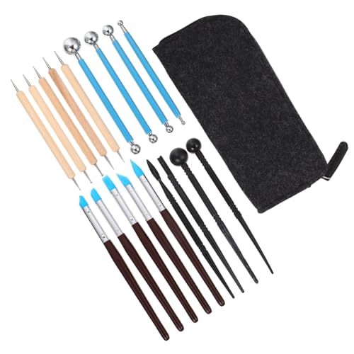 Angoily Teiliges Polymer Clay Werkzeug Vielseitige und Modellierwerkzeuge für Schnitzen Formen Glätten Geeignet für Anfänger und Profis Aufbewahrungstasche für DIY Tonkunst Angoily Teiliges Polymer Clay Werkzeug Vielseitige und Modellierwerkzeuge für Schnitzen Formen Glätten Geeignet für Anfänger und Profis Aufbewahrungstasche für DIY Tonkunst von Angoily