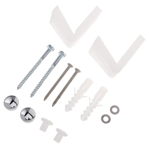 Angoily Toilettenschüssel Schraubenwerkzeuge Toilettensitz Hardware Ersatzsatz Toilettensitz Schraubenzubehör Toilettendeckel Befestigungsscharniere Schrauben Toiletten Hardware von Angoily