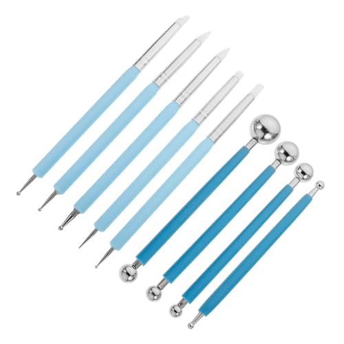 Angoily Tonmodellierwerkzeug mit Weichen Gummispitzen Ergonomische Griffe Leichtes DIY Töpferwerkzeug für Anfänger zum Formen Glätten und Dekorieren von Modelliermasse zu Hause Angoily Tonmodellierwerkzeug mit Weichen Gummispitzen Ergonomische Griffe Leichtes DIY Töpferwerkzeug für Anfänger zum Formen Glätten und Dekorieren von Modelliermasse zu Hause von Angoily