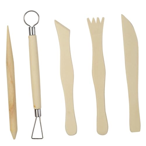 Angoily Werkzeug Set Für Töpferfiguren Mit Schnitz Und Bildhauerwerkzeugen Aus Holz Und Metall Für DIY Skulpturen Und Bastelprojekte von Angoily