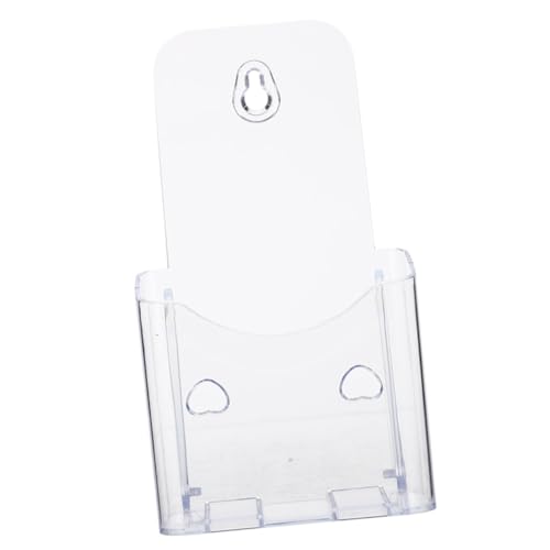 Angoily Transparenter Acryl Dokumentenhalter Wandmontage Einzeln Klarer Prospekthalter für Büro Magazinhalter für Broschüren und Papierablage Platzsparend Vielseitig für Büroorganisation von Angoily
