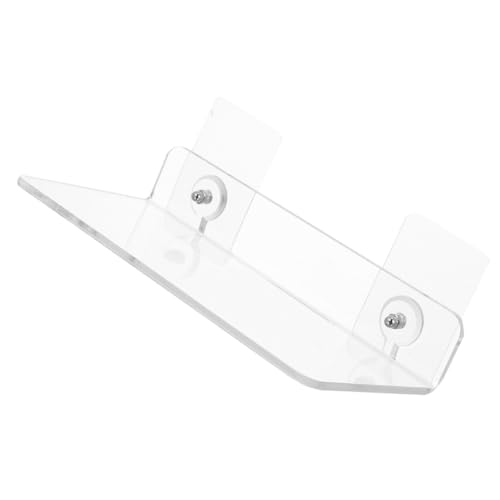 Angoily Transparentes Wandregal Schwebendes Badregal ohne Bohren Badezimmer Aufbewahrungsregal Aufsatz für Toilettenartikel Multifunktional Home Storage Holder von Angoily