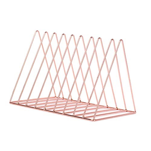 Angoily Triangular Metall Bücherregal für Schreibtisch Moderner und Minimalistischer Organizer aus für Büro Schule und Zuhause Roségold Angoily Triangular Metall Bücherregal für Schreibtisch Moderner und Minimalistischer Organizer aus für Büro Schule und Zuhause Roségold von Angoily