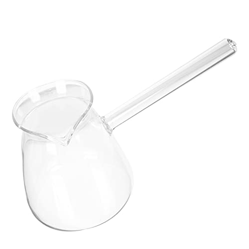 Angoily Türkische Kaffeekanne Glas Milch Wärmer Topf Mini Topf Suppe Topf Butter Wärmer Schokolade Schmelzen Topf Kleine Kochgeschirr Für Heizung Kleiner Flüssigkeit Portionen 450Ml von Angoily