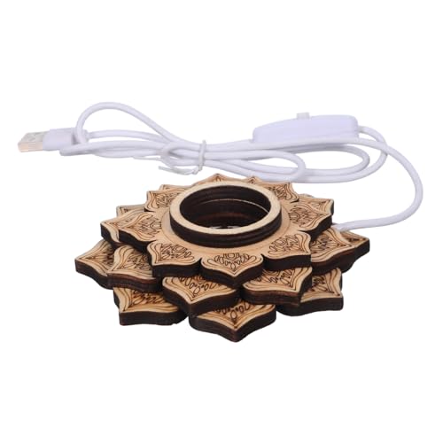 Angoily USB LED Kristallkugelständer Lotusform Holzsockel mit Warmem Licht Stabiles Display für Zuhause Farben Nachtlicht USB Anschluss Dekorative Natursteinhalterung Angoily USB LED Kristallkugelständer Lotusform Holzsockel mit Warmem Licht Stabiles Display für Zuhause Farben Nachtlicht USB Anschluss Dekorative Natursteinhalterung von Angoily
