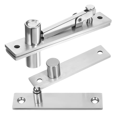 Angoily Unsichtbare Edelstahl-pivot-scharniere für Holztüren Schwerlastversteckte Türscharniere mit Drehung Geräuscharm Robustes Türbeschlag für Geheime Bücherregale und Holzmöbel von Angoily