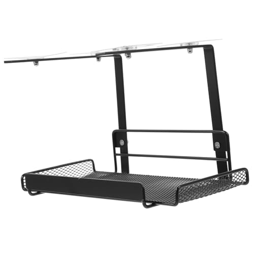 Angoily Untertisch Kabelmanagement Kabelhalter Organizer Schreibtisch Mesh Design Kabelaufbewahrung für Büro und Zuhause Schwarz Klein von Angoily