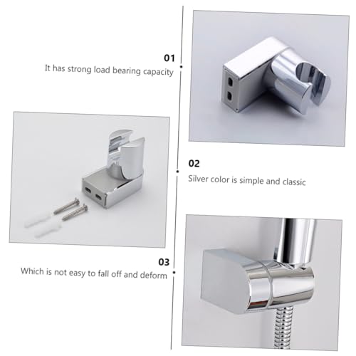 Angoily Verstellbare Handbrausehalterung aus Abs mit Drehfunktion Wandmontage Duschkopfhalterung ohne Bohren Kompatibel für Handbrause und Bidet Sprayer Einfache Installation von Angoily
