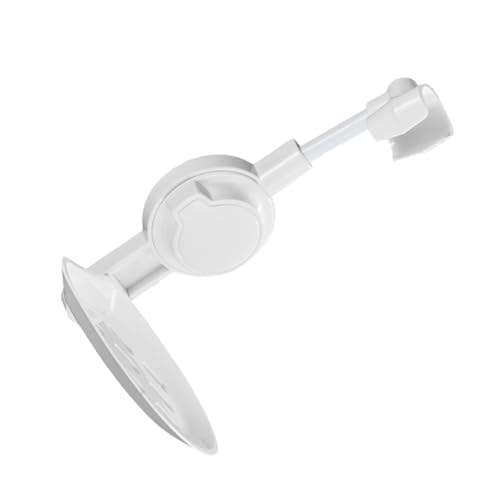 Angoily Verstellbarer Duschkopfhalter ohne Bohren mit Drehung und Integriertem Seifenhalter Wasserdichter Abs Duschwand Halter für Schnelle Badewannenmontage von Angoily