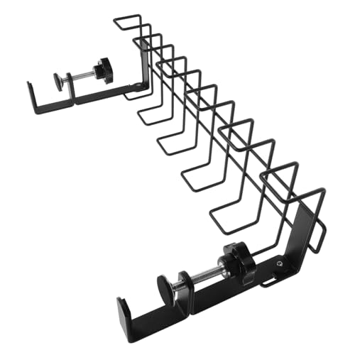 Angoily Kabelmanagement Für Netzkabel Verstellbarer Kabelmanagement Halter Für Unter Den Tisch Multifunktionale Kabelaufbewahrung Für Schreibtisch Ideal Für Kabelorganisation Und Sortierung von Angoily