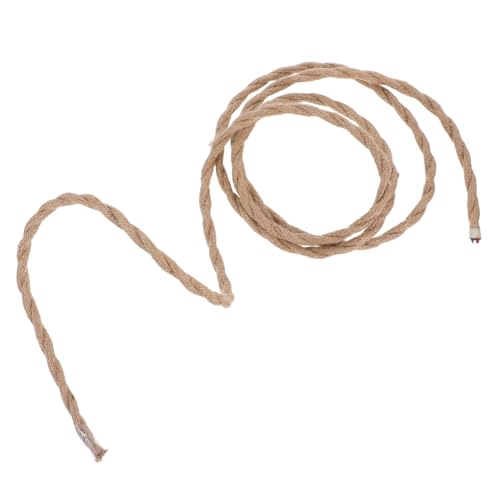 Angoily Vintage Gedrehtes Lampenseil mit Stabilem Kupferkern Dekoratives Adriges Textilkabel aus Hanfseil Robustes Pendelleuchtenkabel für Wohnzimmer und Esszimmer von Angoily