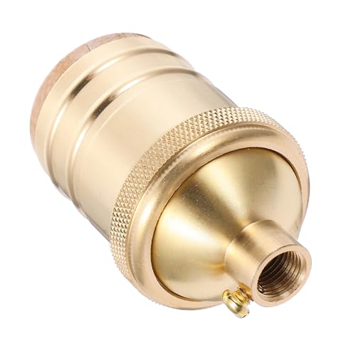 Angoily Vintage Lampenfassung aus Robustem Kupfer mit Drehknopf Langlebiger Lampensockel für Glühbirnen Sicherer Halt durch Lock Wire Verbindung für DIY Pendelleuchten von Angoily