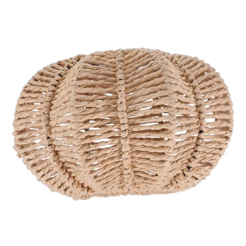 Angoily Vintage Lampenschirm aus Handgewebtem Papierseil Großer Pumpkin design Lampenschirm Rustikale Deckenleuchte mit Fassung Warmes Licht für Wohnzimmer und Landhausdekor von Angoily