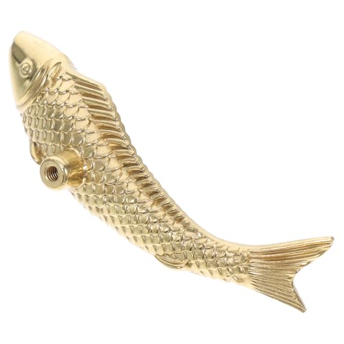 Angoily Vintage Messing Fisch Schrankgriff mit Schrauben zur Schnellen Montage Vielseitig für Kleiderschränke Schuhschränke und Kommoden Eleganter und Zeitloser Möbelknauf für Küche und von Angoily